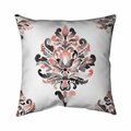 Fondo 26 x 26 in. Coral Baroque Ornament-Double Sided Print Indoor Pillow FO2794168